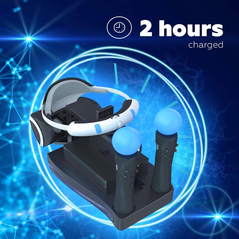 Skywin PSVR Stand for PlayStation VR Headset and Move Controllers â€“ Charging and Display Station, Gift for Christmas, Birthday Gift, Easter Surprise, and Holiday Present Idea for Gamers, Teens & Men - Image 2